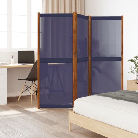 Cloison de séparation 3 panneaux bleu foncé 210x180 cm vidaXL