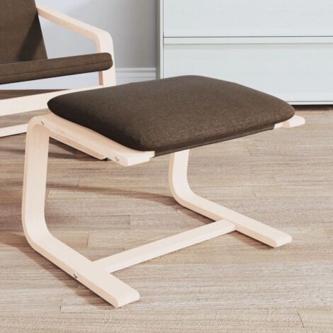 vidaXL Footstool Dark Brown 51x41x40 cm Fabric