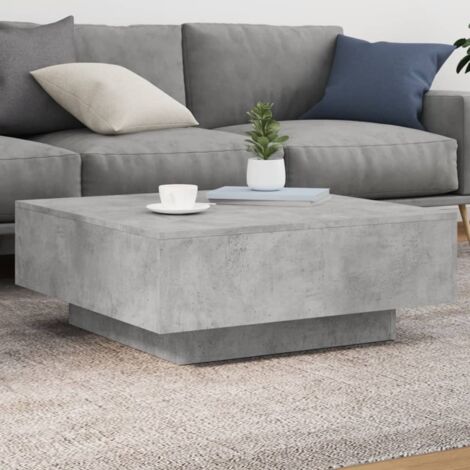 Table basse gris béton 80x80x31 cm bois d'ingénierie vidaXL