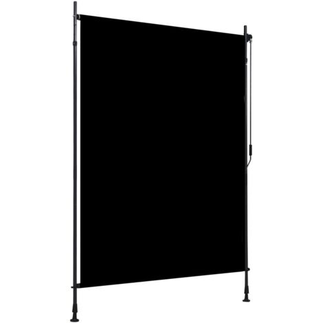 Vidaxl – Store roulant extérieur 150x270 cm – Tissu résistant PA – Système à manivelle – Poteaux réglables 225-275 cm