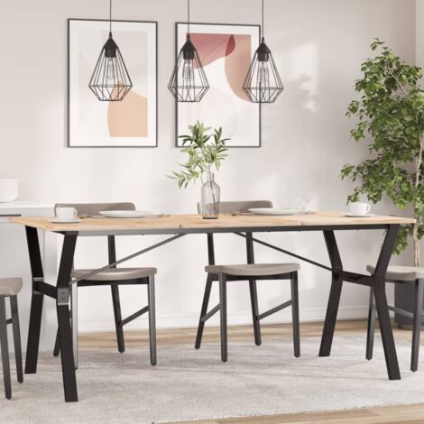 Vidaxl – Pieds de table à manger en fonte noire – Cadre en Y 160x80x73 cm – Installation facile avec trous pré-percés – Pour dessus lourd (1/5)