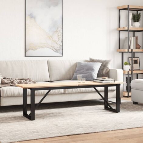 Pieds de table basse cadre en O 140x30x43 cm acier vidaXL (1/6)
