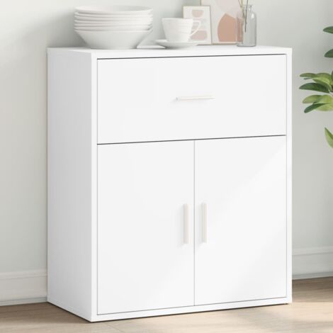 Vidaxl – Buffet blanc 60x31x70 cm en bois d'ingénierie – Résistant à l'humidité – Grand espace de rangement – Facile à nettoyer