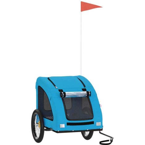 Remorque de vélo pour animaux de compagnie bleu vidaXL