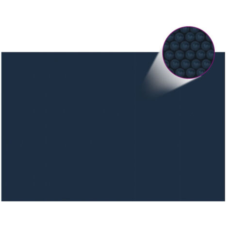 vidaXL Floating PE Solar Pool Film 600x400 cm Black and Blue