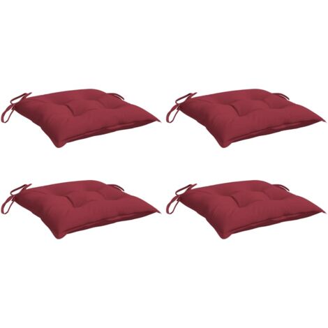 Coussins de palette lot de 4 rouge bordeaux 50x50x7 cm vidaXL