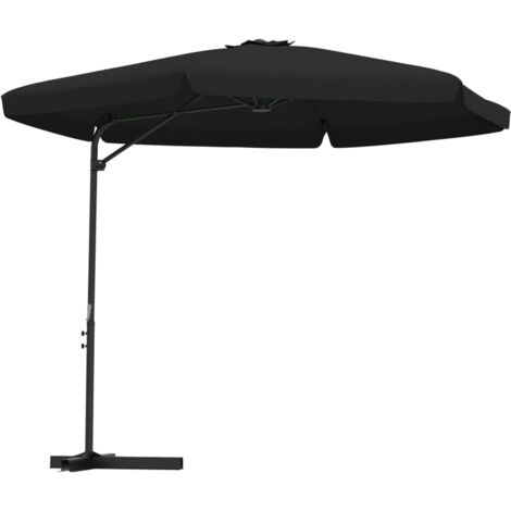 vidaXL Garden Parasol with Steel Pole 300 cm Black (1/5)
