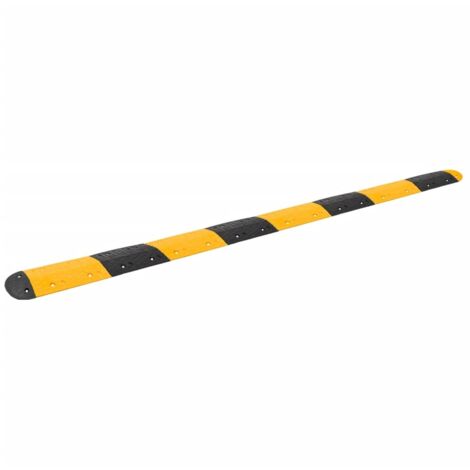 Ralentisseur Jaune et noir 420x32,5x4 cm Caoutchouc vidaXL