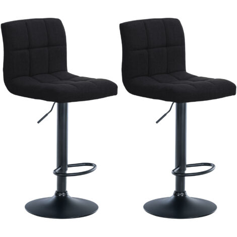 2er Set Barhocker Calm Stoff Schwarz (1/5)