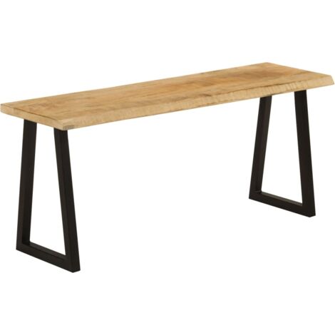 Banc avec bord vivant 105 cm bois de manguier massif