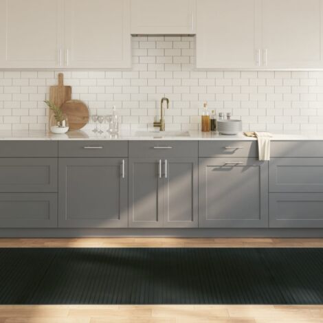 vidaXL Rug Rectangular Grey 100x300 cm Bamboo (1/5)