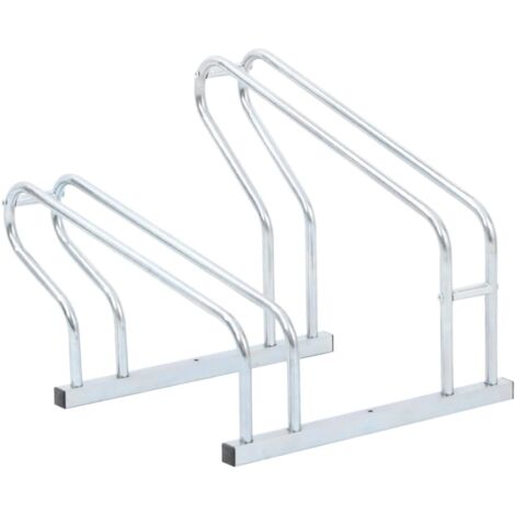 vidaXL Bicycle Stand for 2 Bikes Floor Freestanding Galvanised Steel