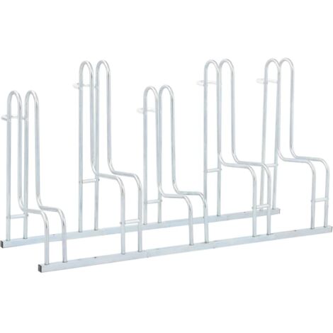 vidaXL Bicycle Stand for 5 Bikes Floor Freestanding Galvanised Steel