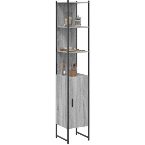 Armoire de salle de bain sonoma gris bois d'ingénierie vidaXL