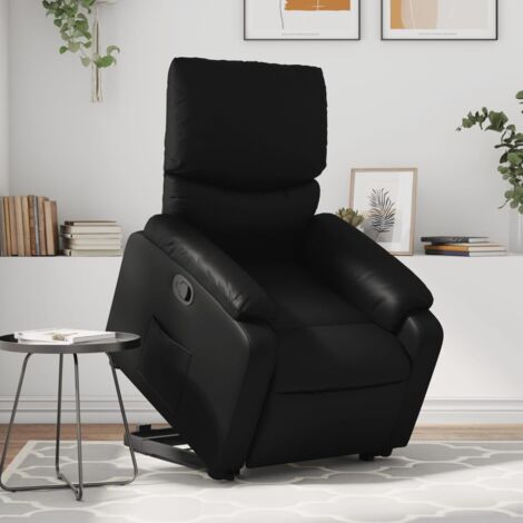 vidaXL Stand up Recliner Chair Black Faux Leather (1/5)