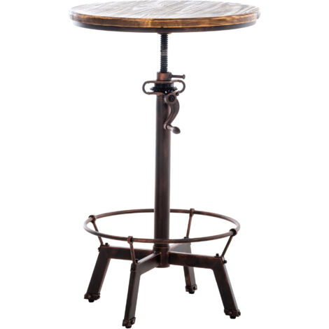 CLP – Table haute ajustable industrielle en pin laqué – Hauteur réglable 84-102 cm – Largeur 59 cm – Design moderne pour bar ou espace pro