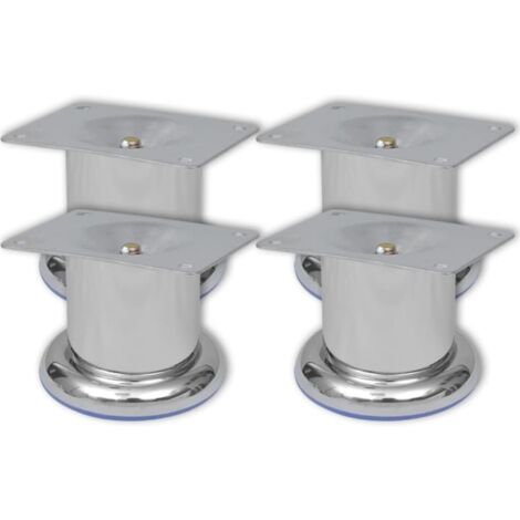 Pieds ronds de canapé 4 pcs Chrome 60 mm vidaXL