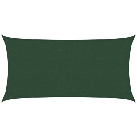 vidaXL Sunshade Sail 160 g/m² Dark Green 3x6 m HDPE