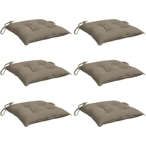 Coussins de palette lot de 6 taupe 50x50x7 cm tissu oxford vidaXL