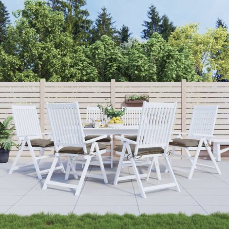 Coussins de chaise lot de 6 taupe 40x40x7 cm tissu oxford vidaXL