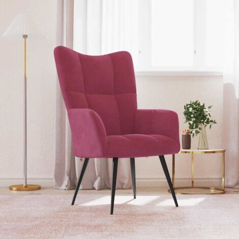 Chaise de relaxation Rouge bordeaux Velours vidaXL