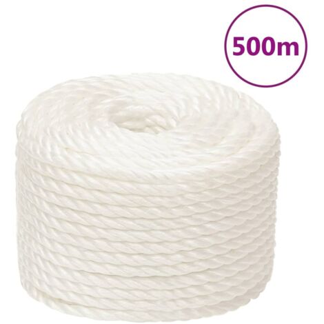 Corde de travail Blanc 12 mm 500 m polypropylène vidaXL