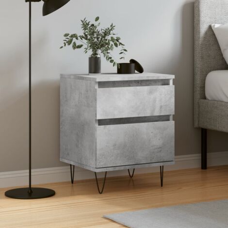 vidaXL Bedside Cabinet Concrete Grey 40x35x50 cm Engineered Wood (1/5)