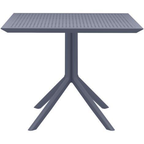 Plastic carré jardin table table de table balcon salon diverses couleurs Couleur : Gris foncé (1/5)
