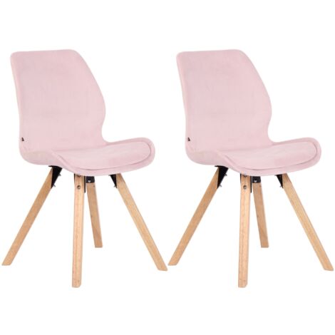 Lot de 2 chaises de salle à manger Luna Rose Velours (1/5)