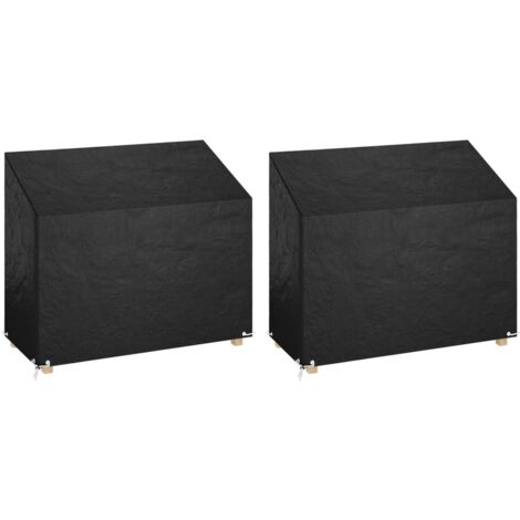 Housses de banc de jardin 2 pcs 8 œillets 160x70x70/88 cm PE vidaXL