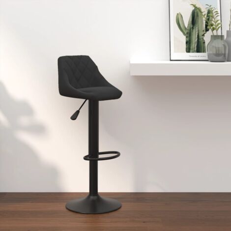 vidaXL Bar Stool Black Velvet (1/5)