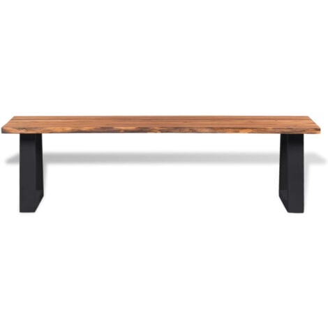 Banc en bois d'acacia massif 145 cm