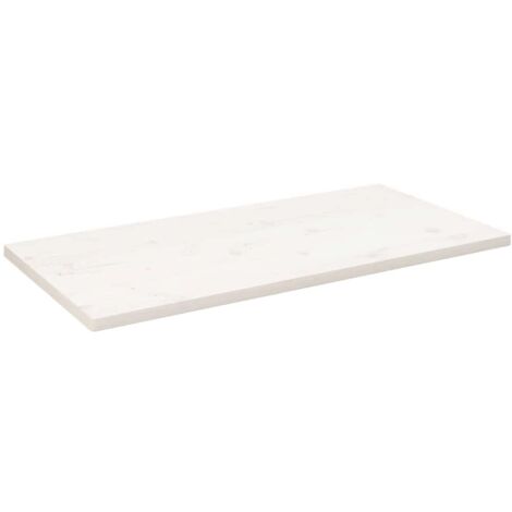 Dessus de table blanc 110x60x2,5 cm bois de pin massif vidaXL