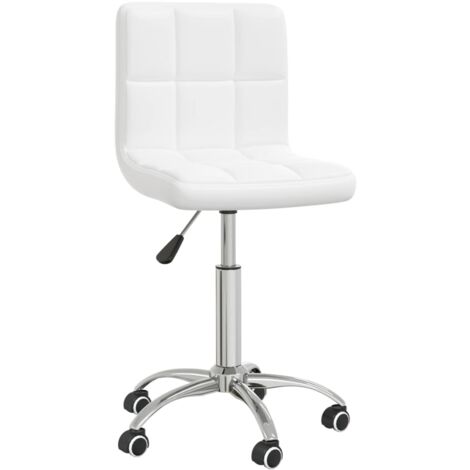 Chaise pivotante de salle à manger Blanc Similicuir vidaXL (1/5)