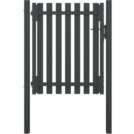 Portail de clôture de jardin Acier 1x1,5 m Anthracite vidaXL