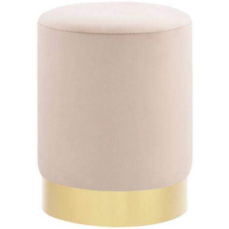 Vidaxl – Tabouret de bar en velours apricot et or 28 x 36 cm – Base métallique stable – Pour un usage intérieur – Charge max 110 kg
