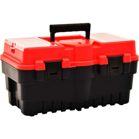 Boîte à outils Plastique 462x256x242 mm Rouge vidaXL (1/5)