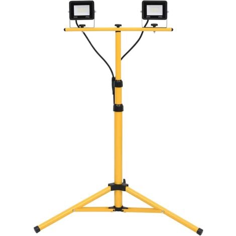 vidaXL Projecteur à LED avec trépied 2x20 W Blanc froid