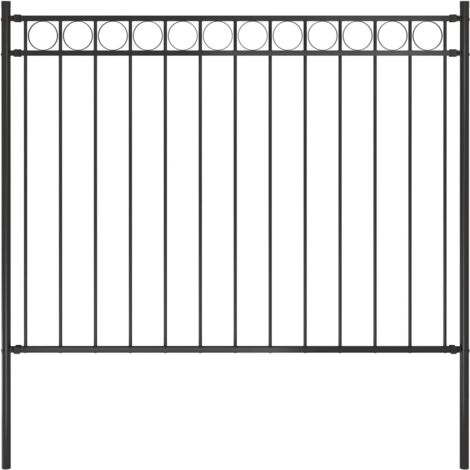 Vidaxl – Clôture de jardin en acier 1,81 x 1 m – Acier enduit de poudre – Panneau 170 x 100 cm – Matériel de montage inclus