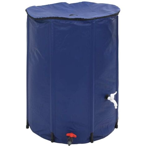 VidaXL Réservoir D'Eau Portable 25L Avec Roulettes - Bidon Eau Camping-Car, Caravane, Bleu PEHD