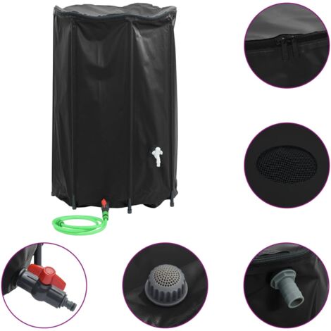 vidaXL Réservoir d'eau avec robinet pliable 1000 L PVC