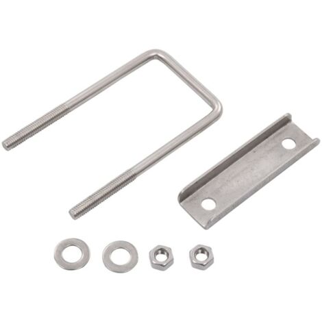 6 Supports De Connecteur En U En Acier Inoxydable 304 - 18x41,5 Mm, Pour Portes/fixations
