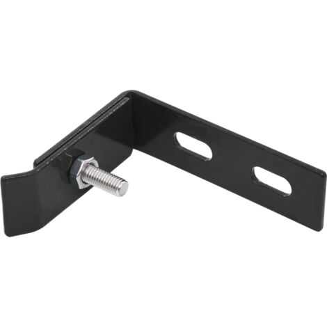 Vidaxl – Ensemble de 10 connecteurs d'angle mural anthracite – Acier galvanisé et inoxydable – Longueur 65/100 mm – Épaisseur 3 mm (1/3)