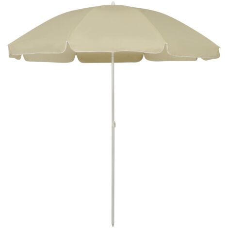 vidaXL Beach Parasol Sand Yellow 240 cm (1/5)