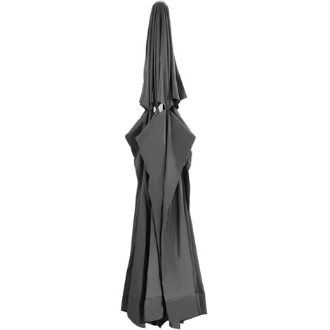 vidaXL Replacement Fabric for Outdoor Parasol Anthracite 610 cm (1/5)
