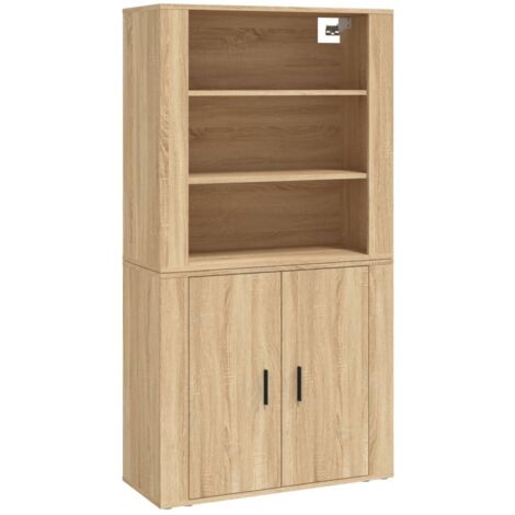 vidaXL Highboard Sonoma Oak Engineered Wood (1/5)