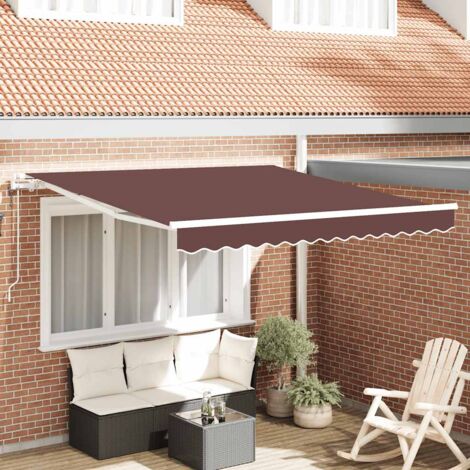 vidaXL Auvent rétractable automatique marron 300x250 cm