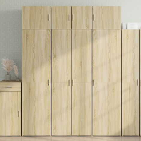 Vidaxl – Armoire de rangement chêne sonoma 70x42,5x225 cm – 6 compartiments – Bois d'ingénierie – Design vertical pour petits espaces
