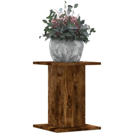 vidaXL Supports pour plantes 2 pcs chêne fumé bois d'ingénierie