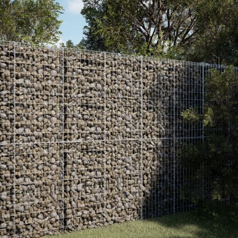 Panier gabion avec couvercle 100x100x200 cm fer galvanisé vidaXL